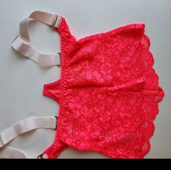 We Are HaH Free People Bust a Move Bustier Top HAHt lava pink size M - Picture 6 of 8